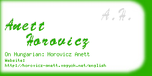 anett horovicz business card